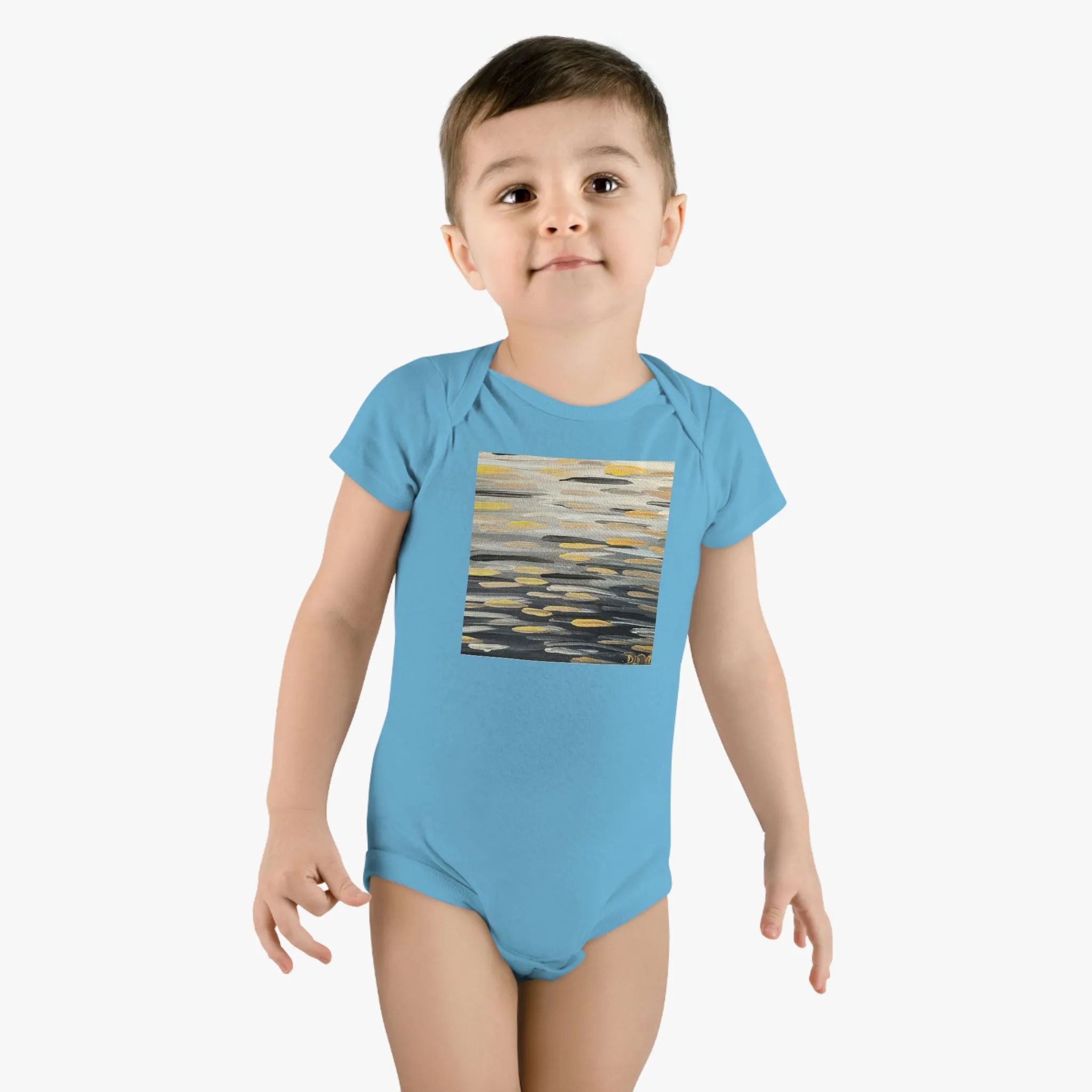 “The Zebra Brushstrokes”  Baby Short Sleeve Onesie®