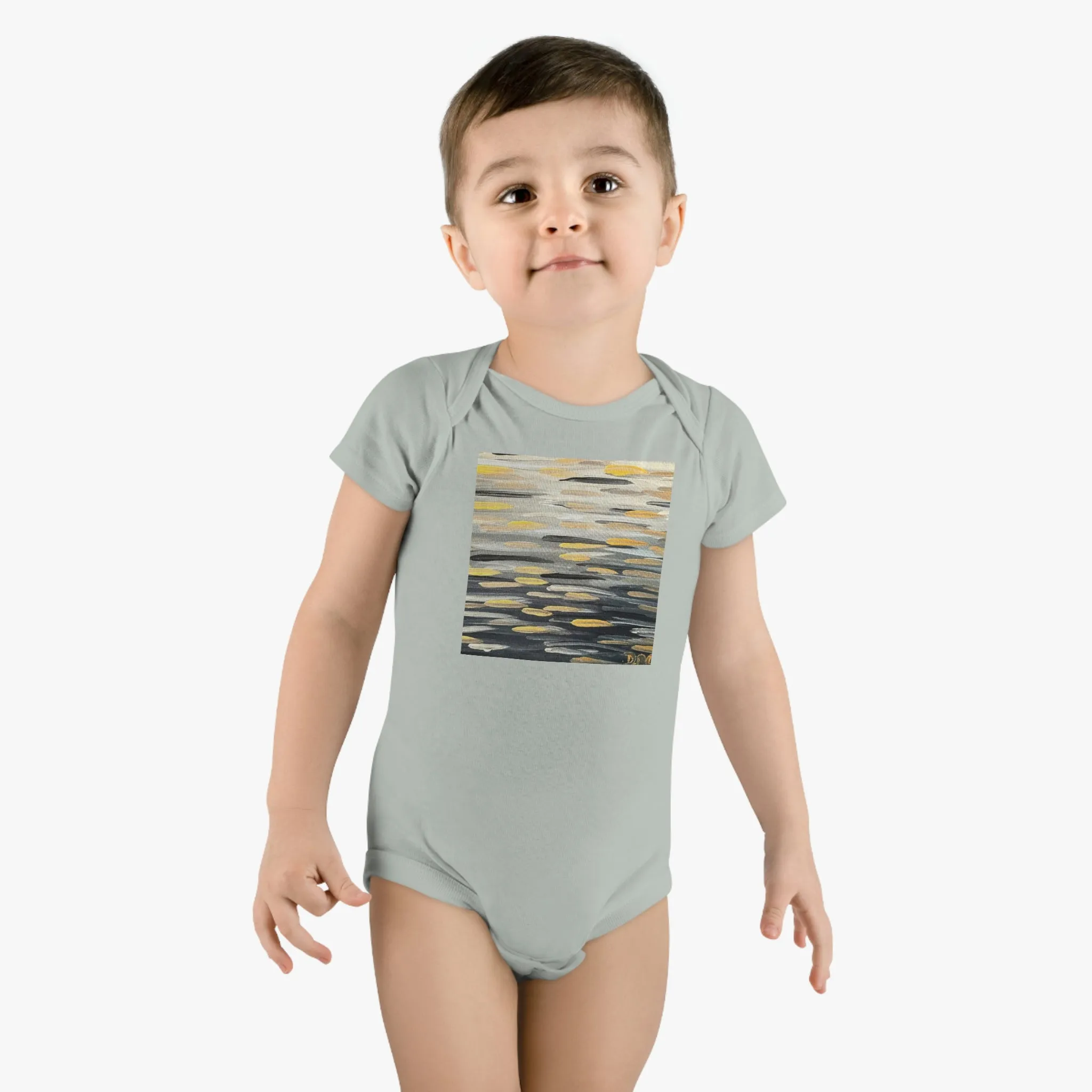 “The Zebra Brushstrokes”  Baby Short Sleeve Onesie®