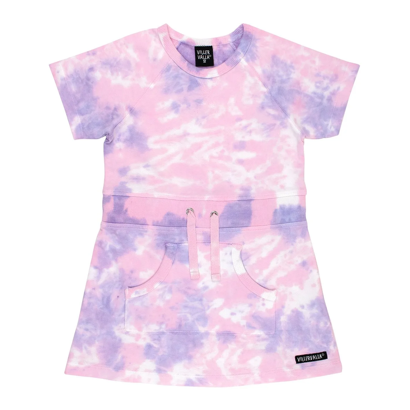 Tie-Dye Short Sleeve Dress in Lavender / Raspberry