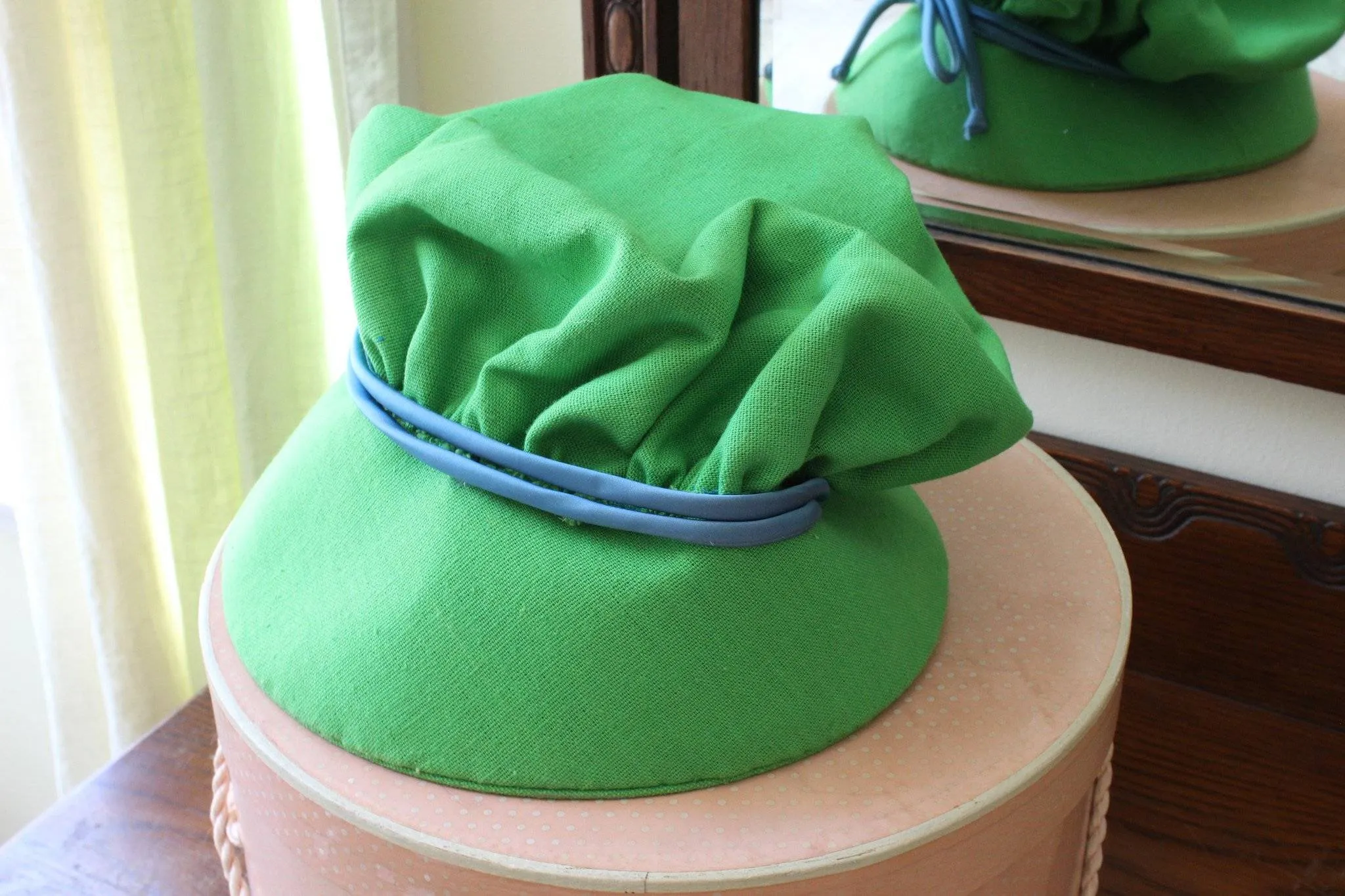 Vintage 1960's or 1970's Green Regency Style Hat