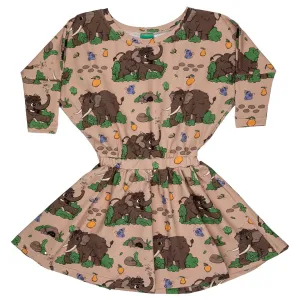 Wooly Mammoth Long Sleeve Dress - 2 Left Size 2-3 & 7-9 years